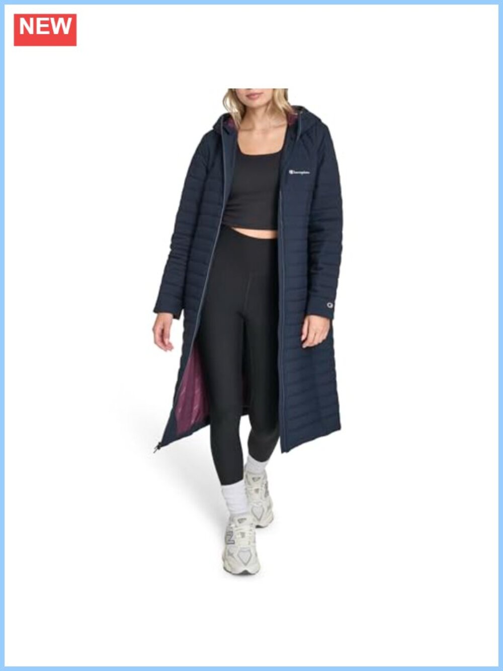 Lightweight Long Hooded Puffer Jacket Quilted Zip Up